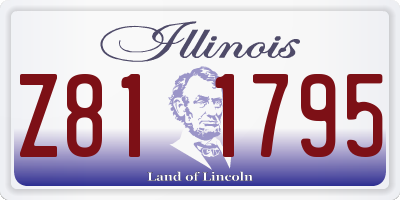 IL license plate Z811795
