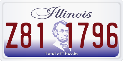 IL license plate Z811796