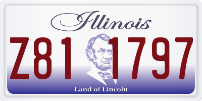 IL license plate Z811797