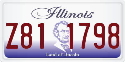 IL license plate Z811798