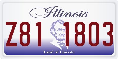 IL license plate Z811803