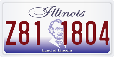 IL license plate Z811804