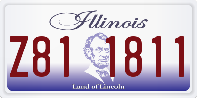 IL license plate Z811811