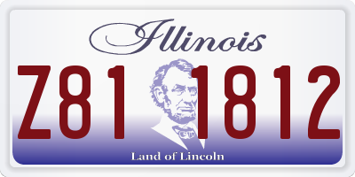 IL license plate Z811812