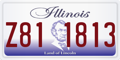IL license plate Z811813