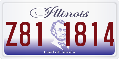 IL license plate Z811814