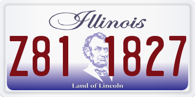 IL license plate Z811827