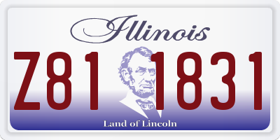 IL license plate Z811831