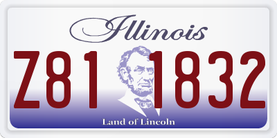 IL license plate Z811832