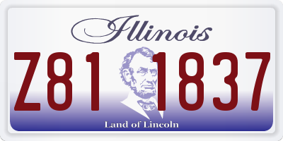 IL license plate Z811837