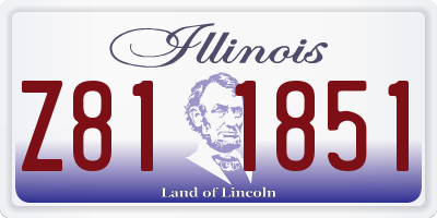 IL license plate Z811851
