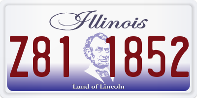 IL license plate Z811852