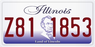 IL license plate Z811853