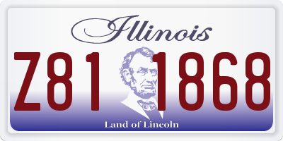 IL license plate Z811868