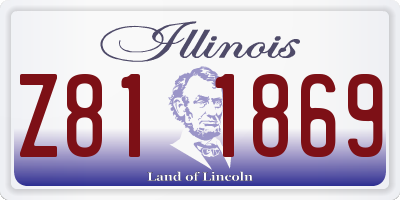 IL license plate Z811869