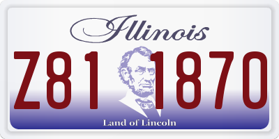 IL license plate Z811870