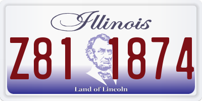 IL license plate Z811874