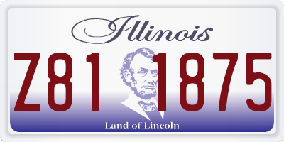 IL license plate Z811875