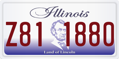 IL license plate Z811880