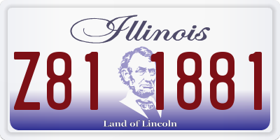 IL license plate Z811881