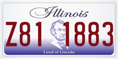 IL license plate Z811883