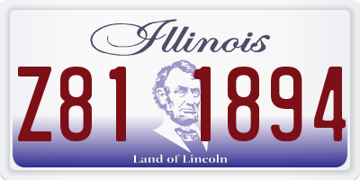 IL license plate Z811894