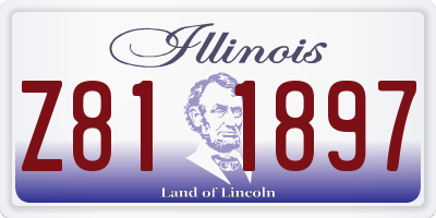 IL license plate Z811897