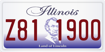 IL license plate Z811900