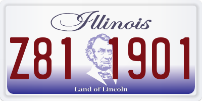 IL license plate Z811901