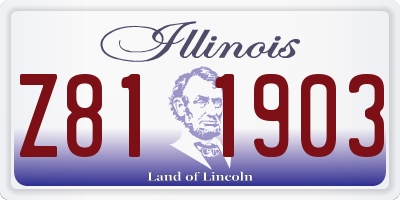 IL license plate Z811903