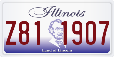 IL license plate Z811907