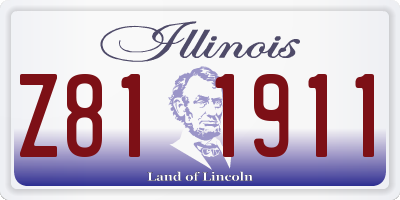 IL license plate Z811911