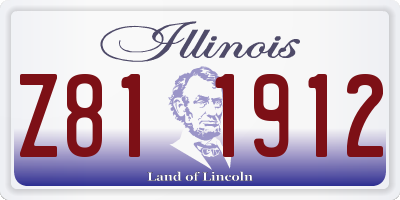 IL license plate Z811912