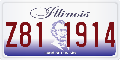 IL license plate Z811914