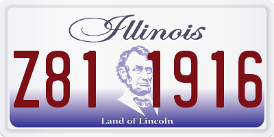 IL license plate Z811916
