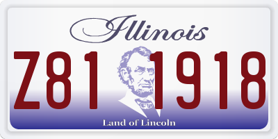 IL license plate Z811918