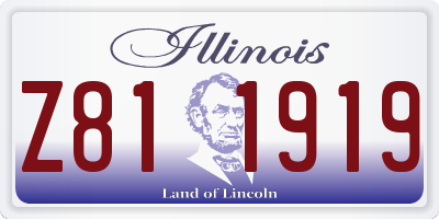 IL license plate Z811919