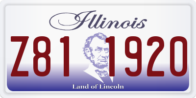 IL license plate Z811920