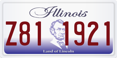 IL license plate Z811921