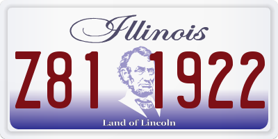 IL license plate Z811922