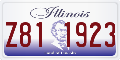 IL license plate Z811923