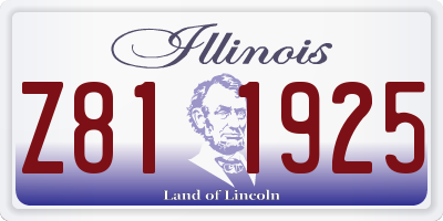 IL license plate Z811925