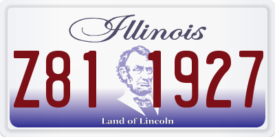 IL license plate Z811927