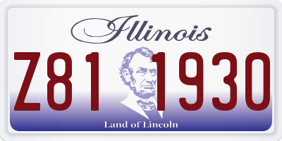 IL license plate Z811930