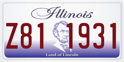 IL license plate Z811931