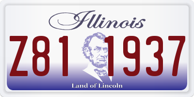 IL license plate Z811937