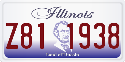 IL license plate Z811938
