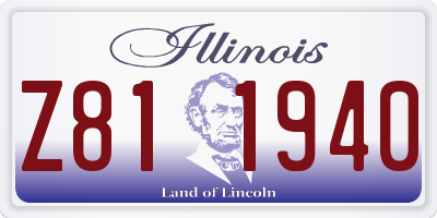 IL license plate Z811940