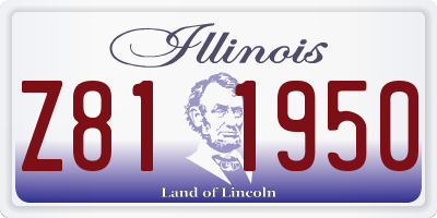 IL license plate Z811950