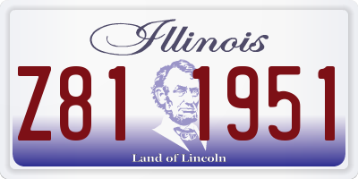 IL license plate Z811951